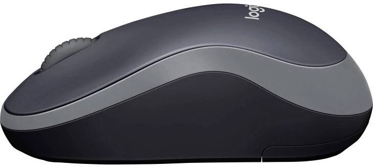 Logitech M185 optická myš, přenos bezdrátový, 3 tlačítko, 1000 dpi, šedá