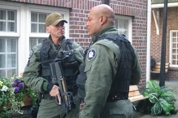 Hvězdná brána - Revidování - Z filmu - Richard Dean Anderson, Christopher Judge
