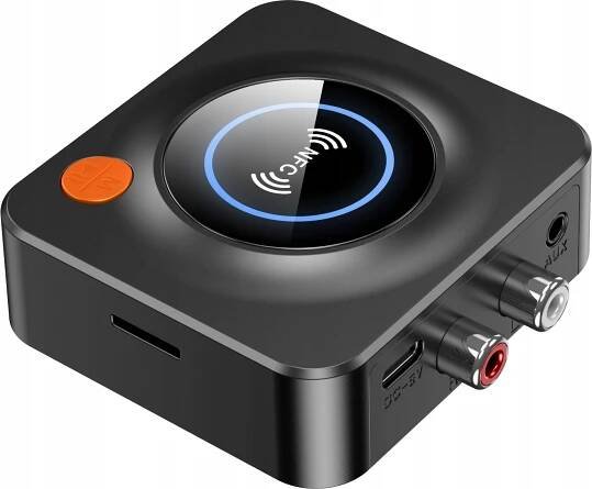 2× ADAPTÉR PRO VĚŽ BLUETOOTH 5.3 NFC VYSÍLAČ AUX RCA SD USB-C