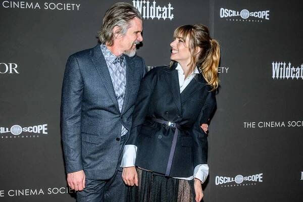 Ethan Hawke (left) and Maya Hawke attend a screening of 'Wildcat'