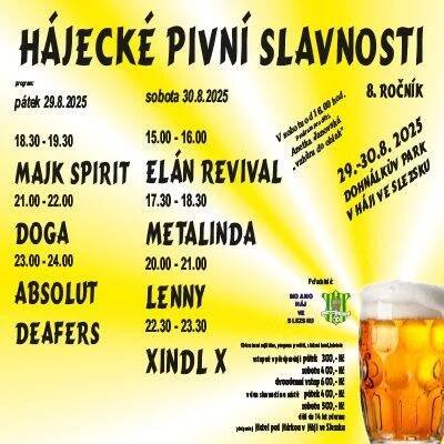 Hájecké pivní slavnosti 2025 / Háj ve Slezsku / 29.-30.08.2025