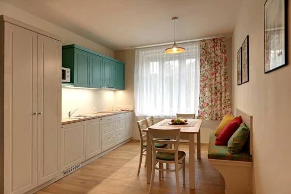 Kombinace modrý + béžový pokoj - Apartmány Adam