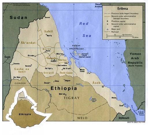 Maps of Eritrea | Collection of maps of Eritrea | Africa | Mapsland | Maps of the World