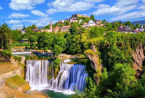 Historical,Jajce,Town,In,Bosnia,And,Herzegovina,,Famous,For,The