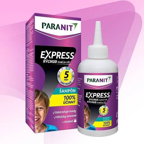 PARANIT Express Šampón + hrebeň 1×100 ml, prípravok proti všiam
