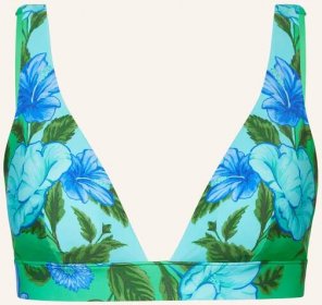 SEAFOLLY Bralette bikini top GARDEN PARTY in light green/ turquoise/ blue