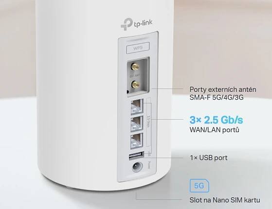 Router TP-Link Deco BE65-5G s vysokou rychlostí připojení
