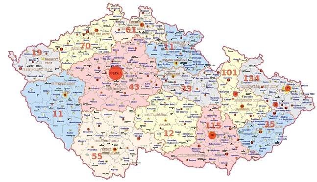 Bydliště DG hráčů – HDGL
