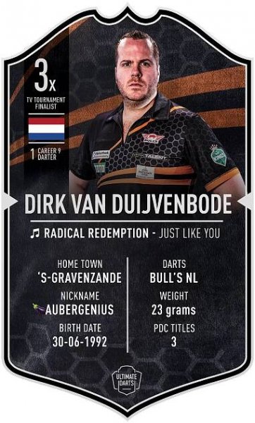 Ultimate Darts Card Dirk van Duijvenbode