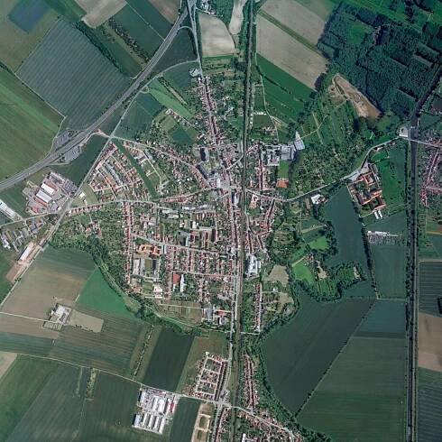 Letecká mapa • Město Rajhrad