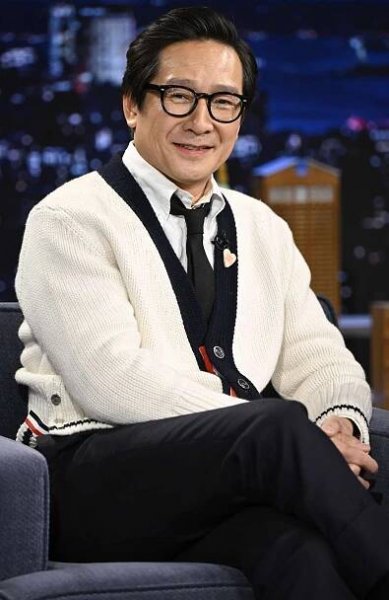  Actor Ke Huy Quan during an interview on The Tonight Show Starring Jimmy Fallon
