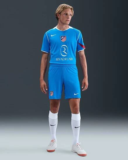 Replika pánských třetích fotbalových kraťasů Nike Dri-FIT Atlético Madrid 2025/26 Stadium - Photo Blue/Bílá