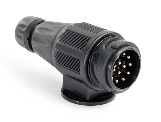 Wiltec zástrčka pro přívěs 13-pólová 12V, nylonový adaptér pro automobilové přívěsy