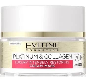 Pleťový krém Eveline Cosmetics Platinum & Collagen obnovující krém-maska 70+ 50 ml