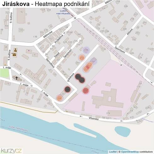 Mapa Jiráskova - Firmy v ulici.