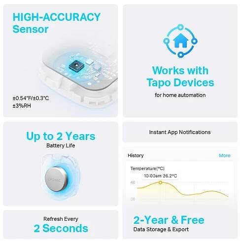 TP-Link Tapo T310 Chytrý teploměr a vlhkoměr
