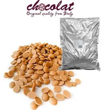 Čokoláda karamelová extra 35% (pecky) 3 kg/sáček alu