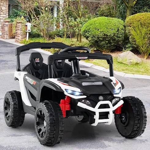 Elektrické auto pro děti Buggy Autíčko na akumulátor Bílá Značka Costway