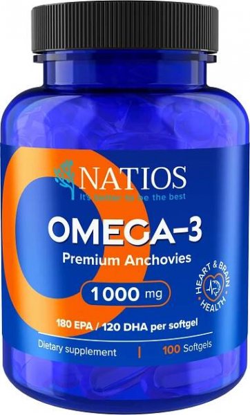 Natios Omega-3 Premium Anchovies 1000 mg 100 cps.