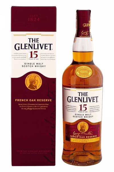 The Glenlivet 15-ročná French Oak Reserve v Krabici - Alkoholonline.sk