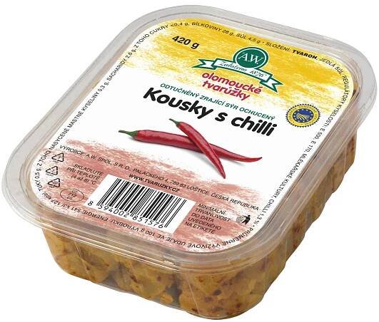 Olomoucké tvarůžky Kousky s chilli 420 g - Tvarůžky