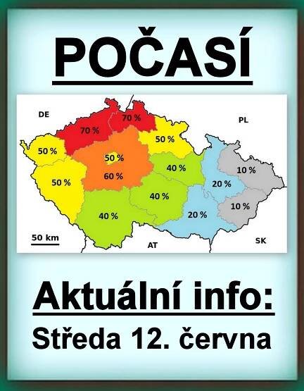 POČASÍ: Aktuální info – středa 12. červnaZa krásnější Vimperk