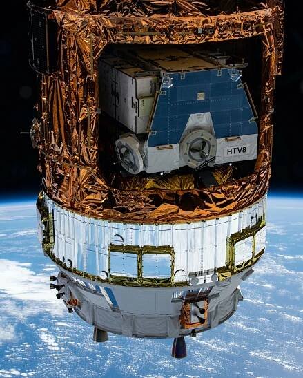 Footage from interior and exterior of International Space Station.