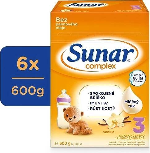 Sunar 3 complex vanilka 6 x 600 g