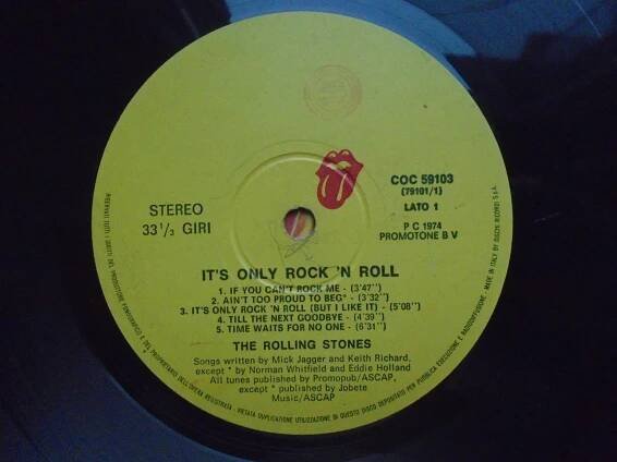 The Rolling Stones – It's Only Rock 'N Roll 1974 VG / VG++ | Aukro