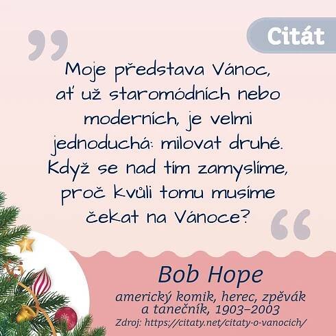 Citát o představě Vánoc