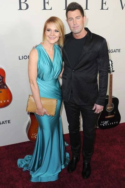 Jeremy Camp and wife Adrienne Camp at the Premiere Of "I Still Believe" on March 7, 2020 in Hollywood, California.