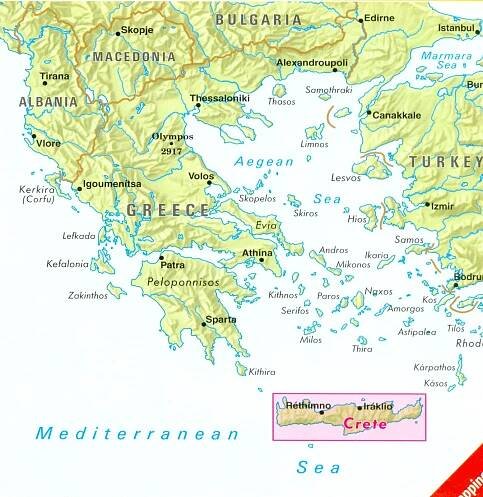 Kréta (Crete) 1:200t mapa Nelles | International Travel Maps CZ