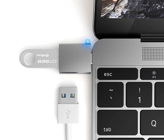 Redukce Satechi USB 3.0/USB-C - šedá