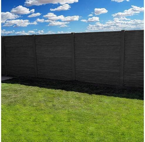 Betonový panel rovný oboustranný štípaný kámen 200 x 50 x 4 cm - grafit VCP PLOTY Sklad8 21