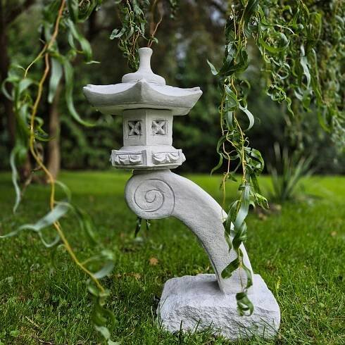 Japonská betonová lampa Velká lucerna 57 cm 18 kg, dekorace do zahrady