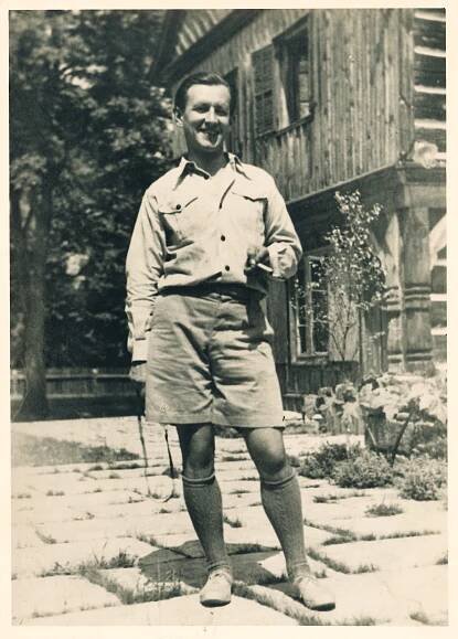 Strýc pamětníka Vladimír Grégr asi v roce 1937