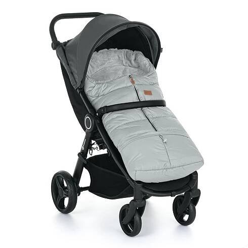 PETITE&MARS Set zimní fusak Jibot 3v1 + rukavice na kočárek Jasie Quiet Grey | mujandilek.cz
