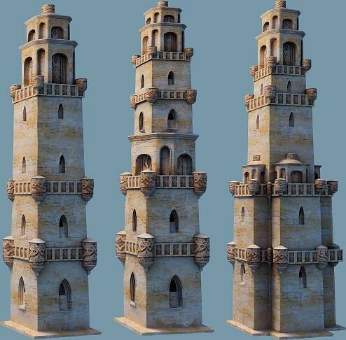 Mike Bourbeau Art - Tower Game