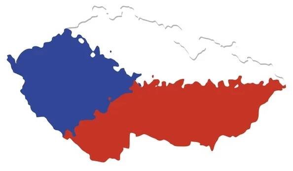Obraz abstraktní Česká vlajka — Stock obrázek