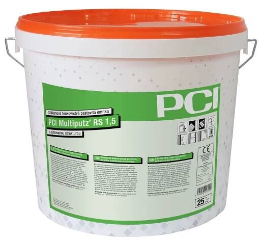 Silikonová fasádní omítka PCI Multiputz RS - rýhovaná