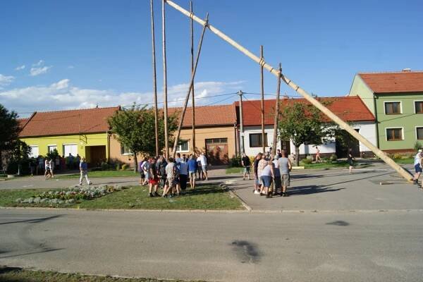 Ruční stavění máje 2016 - Oficiální stránky obce Tvrdonice