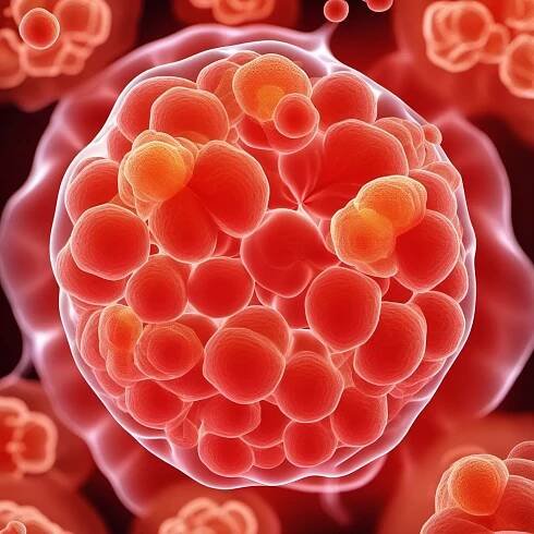 Pneumonia due to Streptococcus pneumoniae digital illustration
