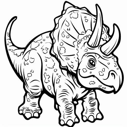 Omalovánky Triceratops 18