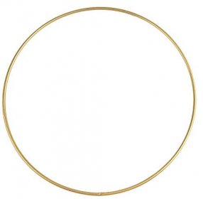 Kovový kruh na lapač snů Ø30 cm Zlatý