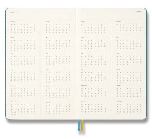 18měsíční diář Moleskine 2025-26 Peanuts - tvrdé desky - L, týdenní, modrý