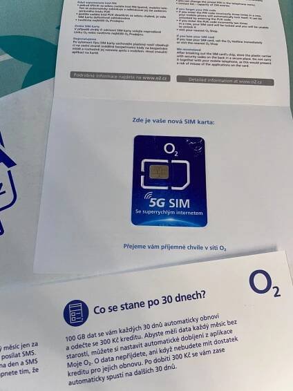 Datamanie - porce 100GB mobilní dat