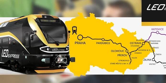 Kredit na vlaky LEO Express (500 Kč jen za 299 Kč)
