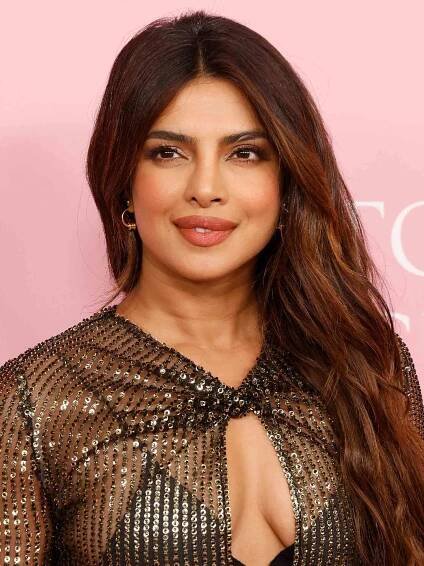 Priyanka Chopra with sheer bronze eye makeup - InStyle wedding guest makeup