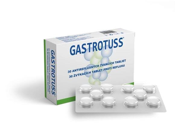 GASTROTUSS Žvýkací tablety proti refluxu 24 ks