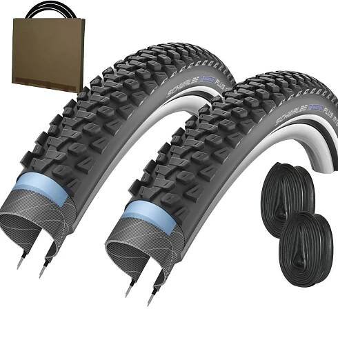 2x SCHWALBE Reifen Marathon Plus MTB HS468 Unplattbar schwarz Reflex 29x2.10